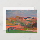 Landschap bij Le Pouldu van Gauguin: Briefkaart (Voorkant / Achterkant)