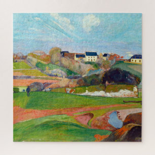 Landschap bij Pouldu schilderij van Paul Gauguin Legpuzzel