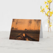 Landschap bij schemering door Vincent van Gogh Kaart (Gele Bloem)