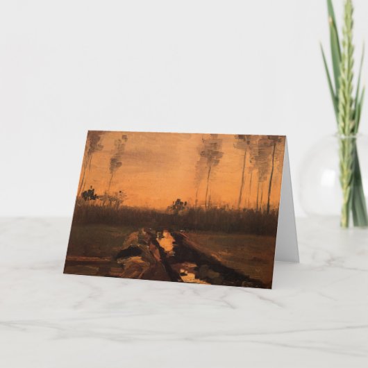 Landschap bij schemering door Vincent van Gogh Kaart (Voorkant)