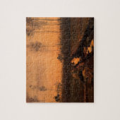 Landschap bij schemering door Vincent van Gogh Legpuzzel (Verticaal)