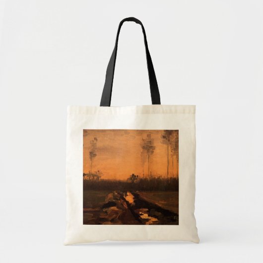 Landschap bij schemering door Vincent van Gogh Tote Bag (Voorkant)