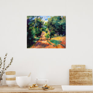 Landschap bij Varengeville van Renoir Poster