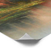 Landschap bij zonsondergang schilderij poster (Hoek)
