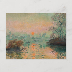 Landschap bij zonsondergang   Tadeusz Makowski Briefkaart