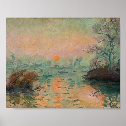 Landschap bij zonsondergang | Tadeusz Makowski Poster (Voorkant)