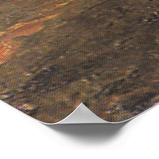 Landschap bij zonsondergang | Zonsondergang Landsc Poster (Hoek)