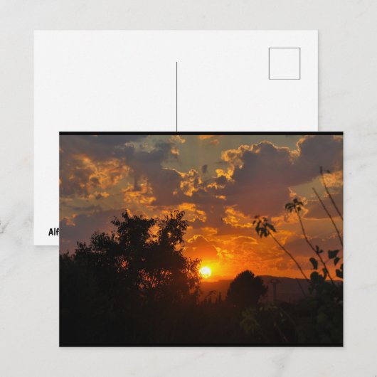 Landschap bij zonsopgang briefkaart (Voorkant / Achterkant)