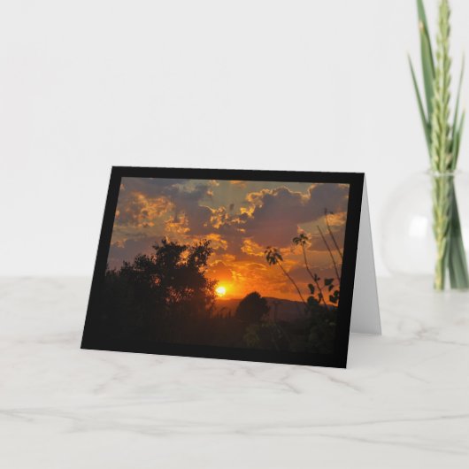 Landschap bij zonsopgang kaart (Voorkant)