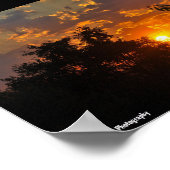 Landschap bij zonsopgang poster (Hoek)
