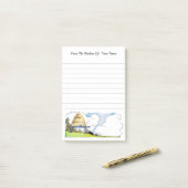 Landschap bijenkorven Etching Custom Post it Notes (Op bureau)