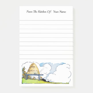 Landschap bijenkorven Etching Custom Post it Notes