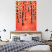 Landschap Birch Forest Canvas Afdruk (Insitu (Slaapkamer))