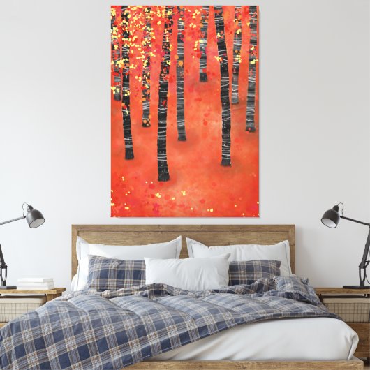 Landschap Birch Forest Canvas Afdruk (Insitu (Slaapkamer))