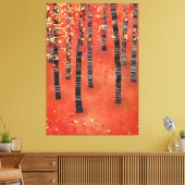 Landschap Birch Forest Canvas Afdruk (Insitu (Woonkamer))