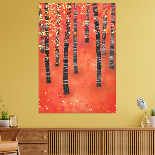 Landschap Birch Forest Canvas Afdruk (Insitu (Woonkamer))