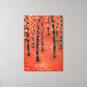 Landschap Birch Forest Canvas Afdruk (Voorkant)