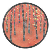 Landschap Birch Forest Hockey Puck (Voorkant)