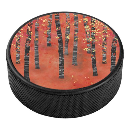 Landschap Birch Forest Hockey Puck (3/4)