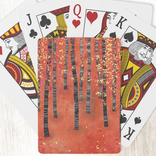 Landschap Birch Forest Pokerkaarten