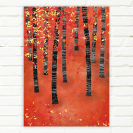 Landschap Birch Forest Poster