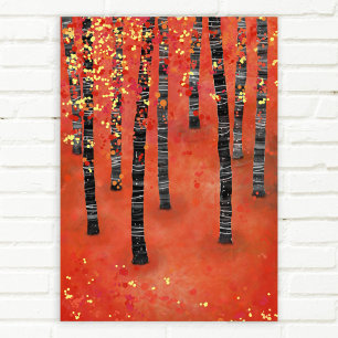 Landschap Birch Forest Poster
