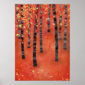 Landschap Birch Forest Poster (Voorkant)