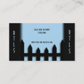 Landschap Blauw Visitekaartje van de Dienst (Achterkant)