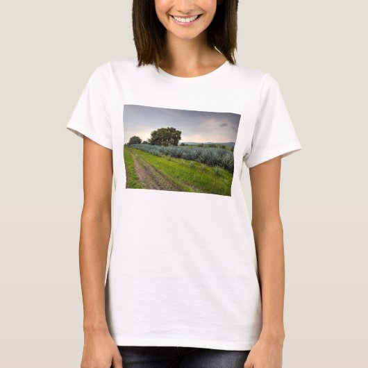 Landschap Blauwe Agave T-shirt (Voorkant)