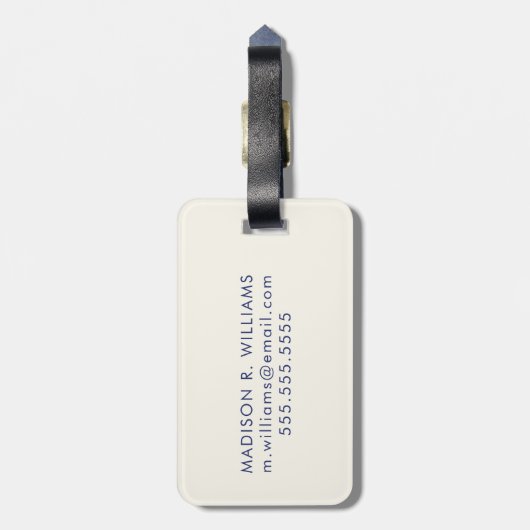 Landschap Blue Octopus Bagagelabel (Achterkant verticaal)