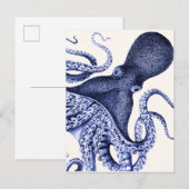 Landschap Blue Octopus Briefkaart (Voorkant / Achterkant)