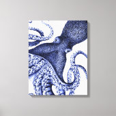 Landschap Blue Octopus Canvas Afdruk (Voorkant)