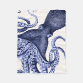 Landschap Blue Octopus Fleece Deken (Voorkant)