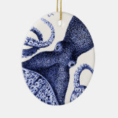 Landschap Blue Octopus Keramisch Ornament (Rechts)