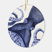 Landschap Blue Octopus Keramisch Ornament (Links)