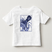 Landschap Blue Octopus Kinder Shirts (Voorkant)