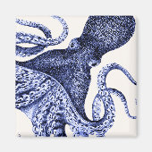 Landschap Blue Octopus Magneet (Voorkant)