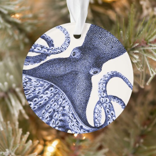 Landschap Blue Octopus Ornament (Boom)