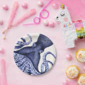 Landschap Blue Octopus Papieren Bordje (Feest)