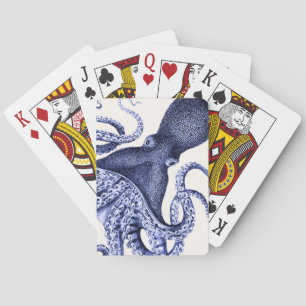 Landschap Blue Octopus Pokerkaarten