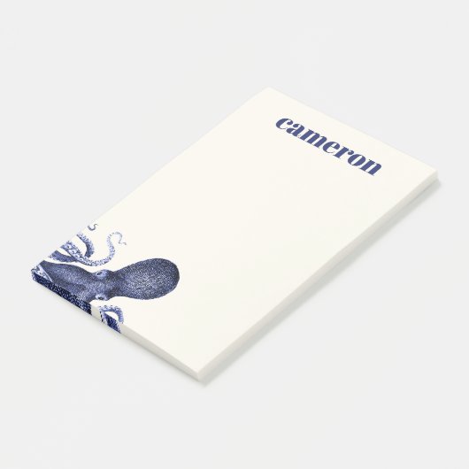 Landschap Blue Octopus Post-it® Notes (Schuin)