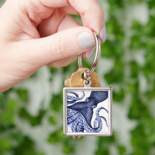 Landschap Blue Octopus Sleutelhanger (Hand)