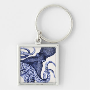 Landschap Blue Octopus Sleutelhanger