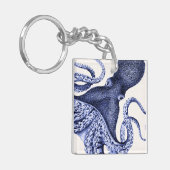 Landschap Blue Octopus Sleutelhanger (Voorkant Links)