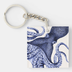 Landschap Blue Octopus Sleutelhanger