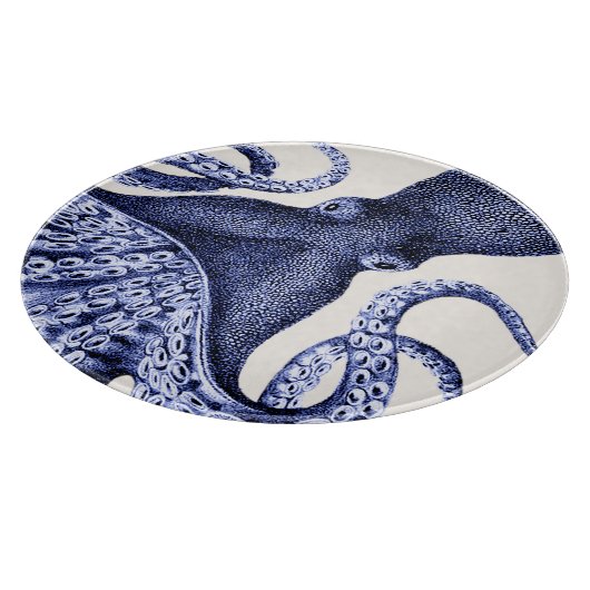 Landschap Blue Octopus Snijplank (Hoek)