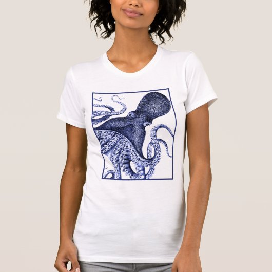 Landschap Blue Octopus T-shirt (Voorkant)