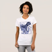 Landschap Blue Octopus T-shirt (Voorkant volledig)
