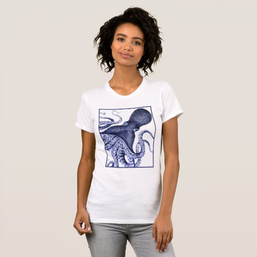 Landschap Blue Octopus T-shirt (Voorkant volledig)