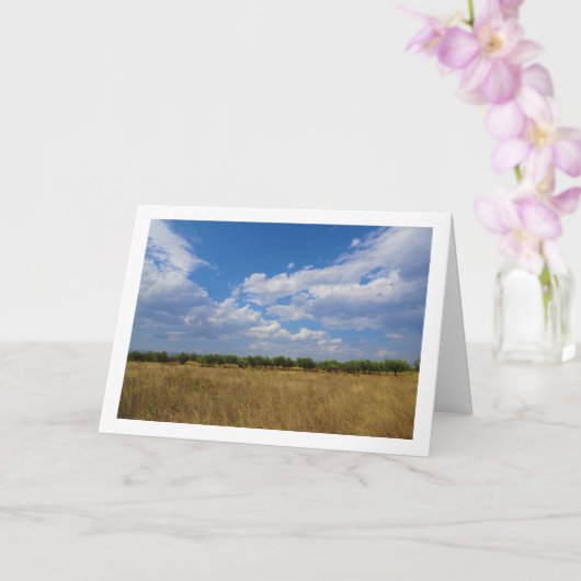 Landschap Blue Sky Orchard Kaart (Orchidee)